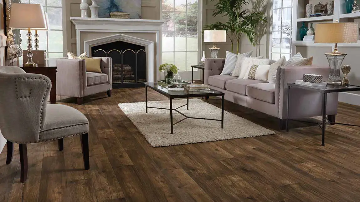 Laminate flooring in a living room